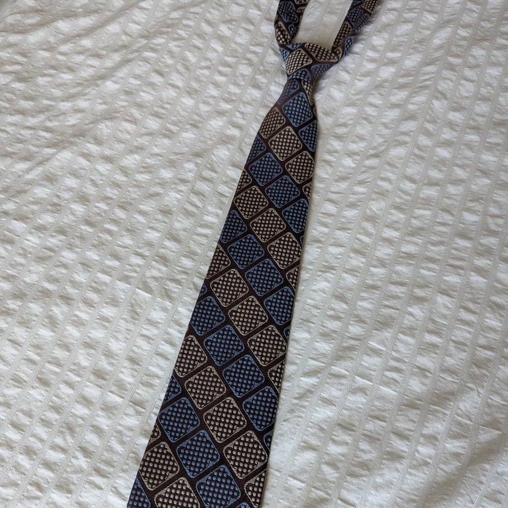 Vintage Brown and Blue Tie